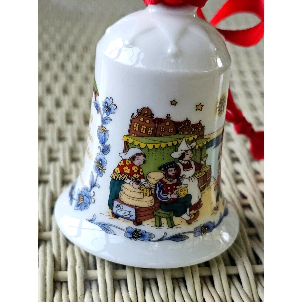 Hutschenreuther 1999 Ole Winther Amsterdam Canal Christmas Bell Ornament 3